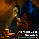 Oscillating Camping Fan with Flashlight, Remote Control by LJGDeals