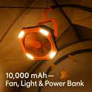 Portable Camping Lantern Fan with Rechargeable Battery by LJGDeals