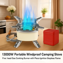 Five-Head Windproof Camping Stove with Piezo Ignition by LJGDeals