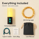 4-in-1 Camping String Light for Indoor and Outdoor Use by LJGDeals