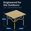 Folding Camping Table - Portable Roll-Up Outdoor Desk by LJGDeals