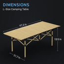 Folding Camping Table - Portable Roll-Up Outdoor Desk by LJGDeals