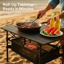 Folding Camping Table – Portable Roll-Up Picnic Desk by LJGDeals