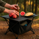 Foldable Camping Table with Storage Basket by LJGDeals