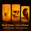 Halloween Flameless Candle Lamp 3-Pack with Timer by LJGDeals