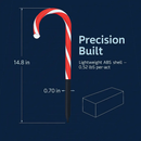 Candy Cane Solar Light for Garden and Patio Decor by LJGDeals