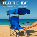 Foldable Beach Canopy Chair with Cup Holder by LJGDeals
