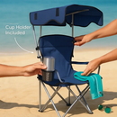 Foldable Beach Canopy Chair with Cup Holder by LJGDeals