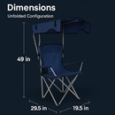 Foldable Beach Canopy Chair with Cup Holder by LJGDeals