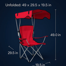 Foldable Beach Canopy Chair with Cup Holder by LJGDeals