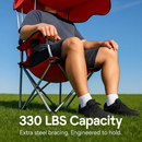 Foldable Beach Canopy Chair with Cup Holder by LJGDeals