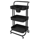 3-Tier Rolling Utility Cart with Mesh Baskets by LJGDeals