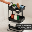 3-Tier Rolling Utility Cart with Mesh Baskets by LJGDeals