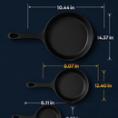 Cast Iron Skillet Set for Everyday Cooking by LJGDeals
