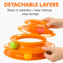 Cat Track Tower Toy with Multi-Layer Track System by LJGDeals