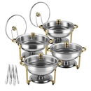 Chafing Dish Buffet Set - Round Stainless Steel by LJGDeals