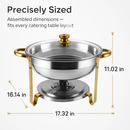 Chafing Dish Buffet Set - Round Stainless Steel by LJGDeals