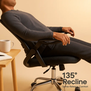 Mesh Ergonomic Office Chair with 135° Reclining Task Chair with 3.94in Adjustable Height Virgin Sponge Seat Cushion by LJGDeals