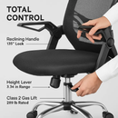 Mesh Ergonomic Office Chair with 135° Reclining Task Chair with 3.94in Adjustable Height Virgin Sponge Seat Cushion by LJGDeals