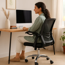 Mesh Ergonomic Office Chair with 135° Reclining Task Chair with 3.94in Adjustable Height Virgin Sponge Seat Cushion by LJGDeals