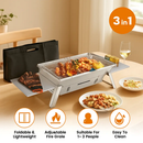 3-in-1 Foldable Charcoal Grill for Camping & Tailgating by LJGDeals