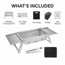 3-in-1 Foldable Charcoal Grill for Camping & Tailgating by LJGDeals