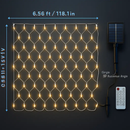 9.84x6.56FT 192LED Solar Christmas Net Lights Outdoor Bush Lights Dimmable IP44 Waterproof with 8 Modes Remote Timer Memory Function for Holiday Party by LJGDeals