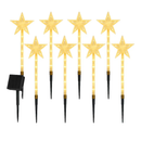 8Pack Christmas Solar Stake Light 64LED Beads Star-Shaped Pathway Lights With 8 Lighting Modes IP64 Waterproof Xmas Decoration For Garden Patio Yard P by LJGDeals