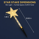 8Pack Christmas Solar Stake Light 64LED Beads Star-Shaped Pathway Lights With 8 Lighting Modes IP64 Waterproof Xmas Decoration For Garden Patio Yard P by LJGDeals