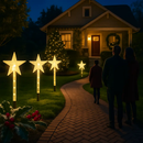 8Pack Christmas Solar Stake Light 64LED Beads Star-Shaped Pathway Lights With 8 Lighting Modes IP64 Waterproof Xmas Decoration For Garden Patio Yard P by LJGDeals