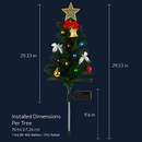 Solar Christmas Tree Lights for Pathway and Garden Decor by LJGDeals