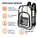 Clear Heavy-Duty Transparent Backpack for Work & College by LJGDeals