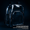 Clear Heavy-Duty Transparent Backpack for Work & College by LJGDeals