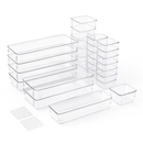 Clear Drawer Organizers Set for Home Organization by LJGDeals