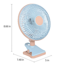8.66In Oscillating Clip On Fan 2 Speeds Quiet Clamp Fan with 90° Oscillating & Tilting Angle Desktop Wall Mount for Home Office Dorms Strollers by LJGDeals
