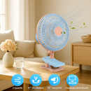 8.66In Oscillating Clip On Fan 2 Speeds Quiet Clamp Fan with 90° Oscillating & Tilting Angle Desktop Wall Mount for Home Office Dorms Strollers by LJGDeals