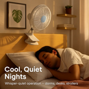 8.66In Oscillating Clip On Fan 2 Speeds Quiet Clamp Fan with 90° Oscillating & Tilting Angle Desktop Wall Mount for Home Office Dorms Strollers by LJGDeals