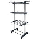 Clothes Drying Rack with Rolling Wheels and Side Wings by LJGDeals