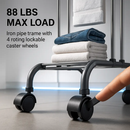 Clothes Drying Rack with Rolling Wheels and Side Wings by LJGDeals