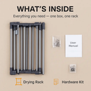 Clothes Drying Rack with Rolling Wheels and Side Wings by LJGDeals