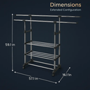 Extendable Garment Hanging Rack for Home Use by LJGDeals