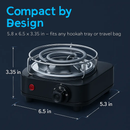 Electric Charcoal Burner 500W Hookah Charcoal Burner Compact Coal Burner for Hooka Cubes Shisha with Grill and Tongs 5 Temperature Gears 338℉-1022℉ Th by LJGDeals