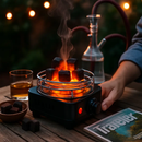 Electric Charcoal Burner 500W Hookah Charcoal Burner Compact Coal Burner for Hooka Cubes Shisha with Grill and Tongs 5 Temperature Gears 338℉-1022℉ Th by LJGDeals