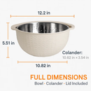 Multifunctional Mixing Bowl with Colander and Graters Set by LJGDeals
