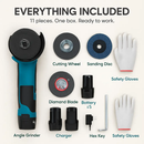 Cordless Mini Angle Grinder with Cutting Discs Set by LJGDeals