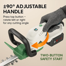 20in Cordless Hedge Trimmer 21V Handheld Bush Trimmer Electric Grass Shrub Trimmer with Dual-Action Blades 0.6in Cutting Diameter Safety Lock Adjustab by LJGDeals
