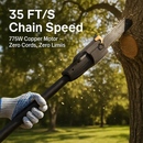 Cordless Pole Saw for Pruning with Extendable Reach by LJGDeals