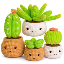 Succulents Crochet Kit for Beginners with 4 Patterns by LJGDeals