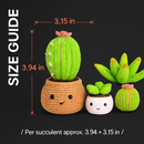 Succulents Crochet Kit for Beginners with 4 Patterns by LJGDeals