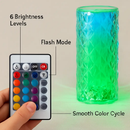 Crystal Diamond Rose Table Lamp - Dimmable, Remote Control by LJGDeals